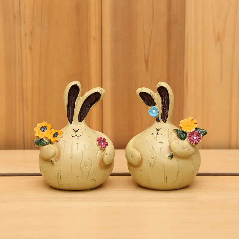 Easter Bunny Resin Rabbit Figurine for Home Decor