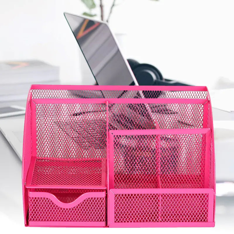Multi-functional Metal Mesh Pen Holder and Organizer