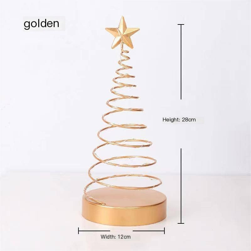 Spiral Christmas Tree Iron Ornaments for Home Decor