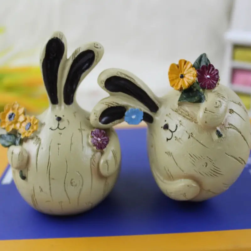 Easter Bunny Resin Rabbit Figurine for Home Decor