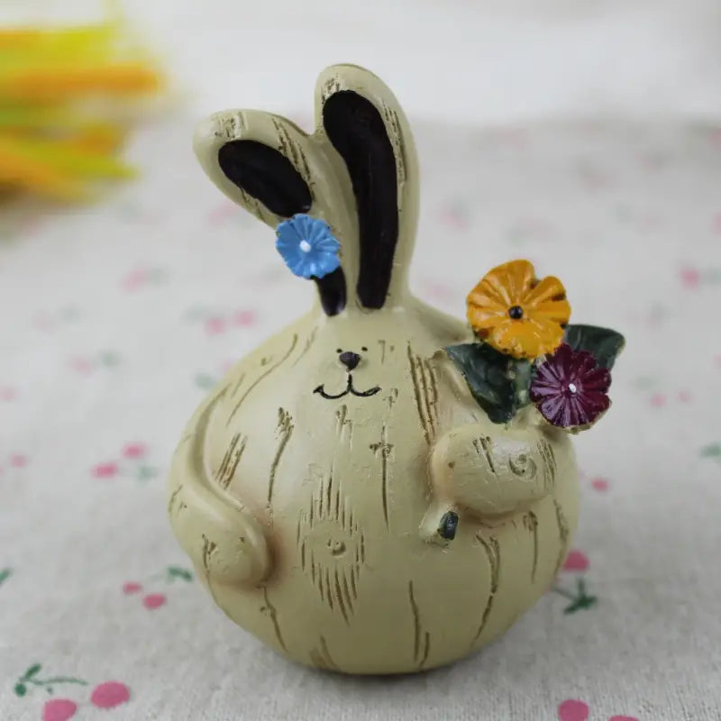 Easter Bunny Resin Rabbit Figurine for Home Decor