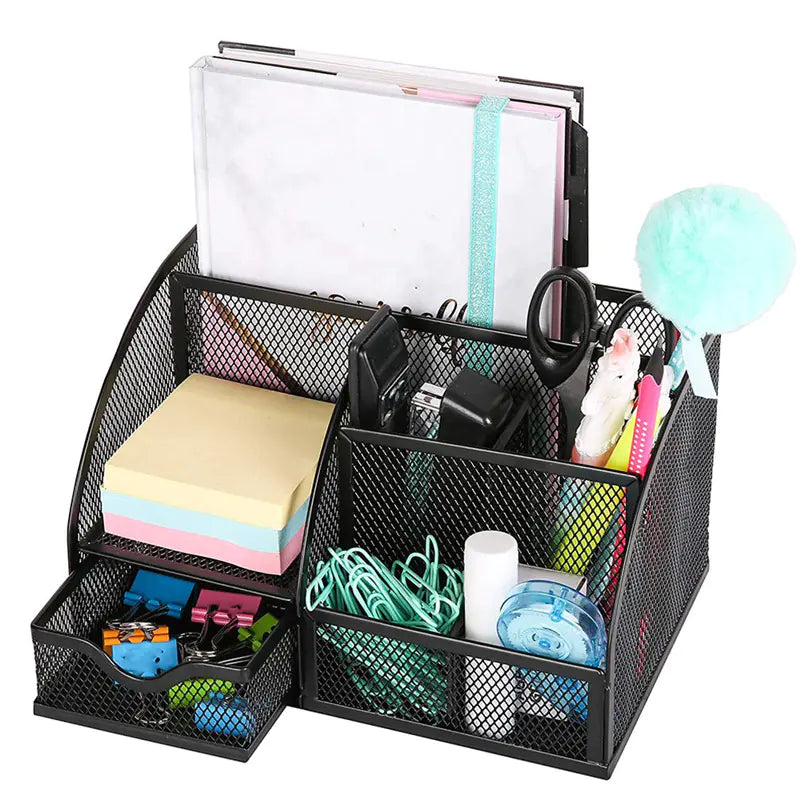 Multi-functional Metal Mesh Pen Holder and Organizer